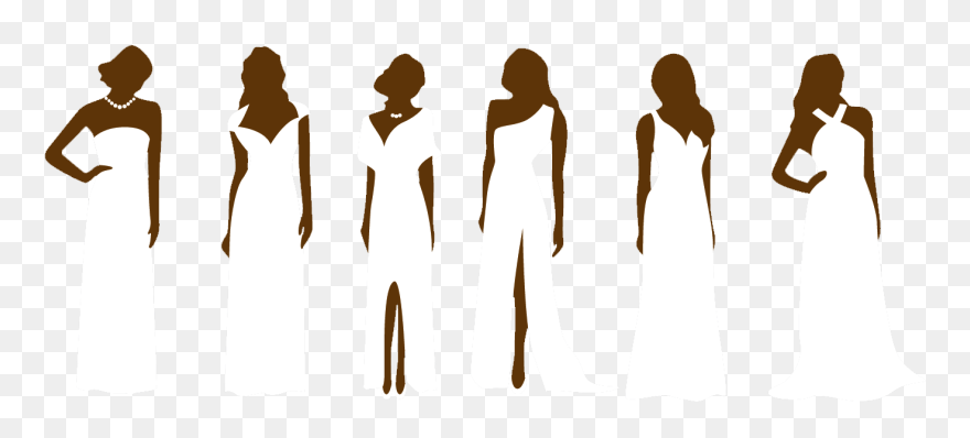 Wedding Bridesmaid Dress Png Download - Silhouette Clipart