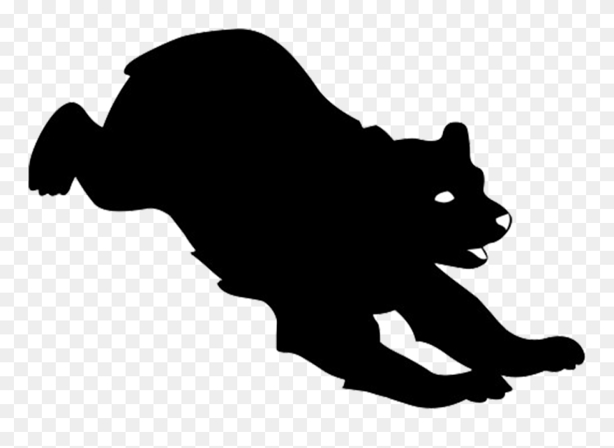 Polar Bear Panthera Clip Art - Clip Art Running Bear - Png Download