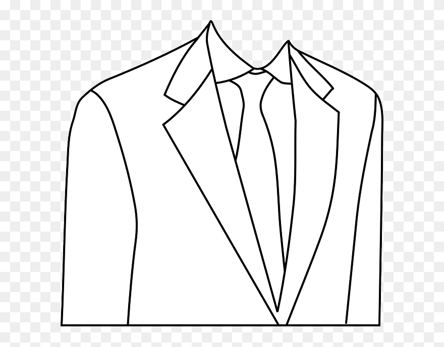 Suit, Clothing, Necktie - Drawing A Suit And Tie Clipart