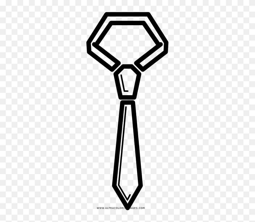 Necktie Coloring Page Clipart