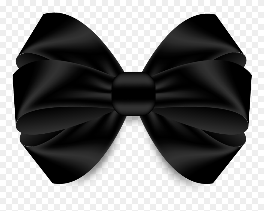 Bow Tie Necktie Computer File - Black Cute Ribbon Png Clipart