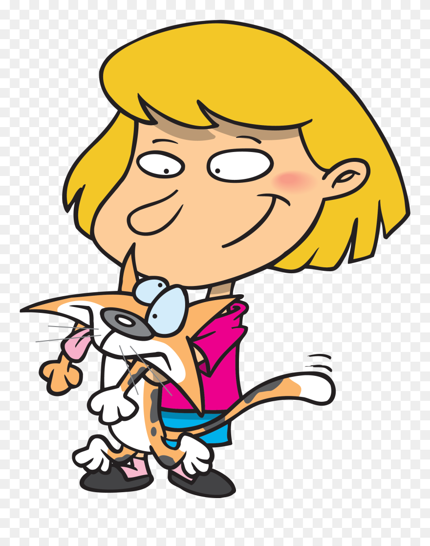 Transparent Hug Clipart - Girl Choking A Cat - Png Download