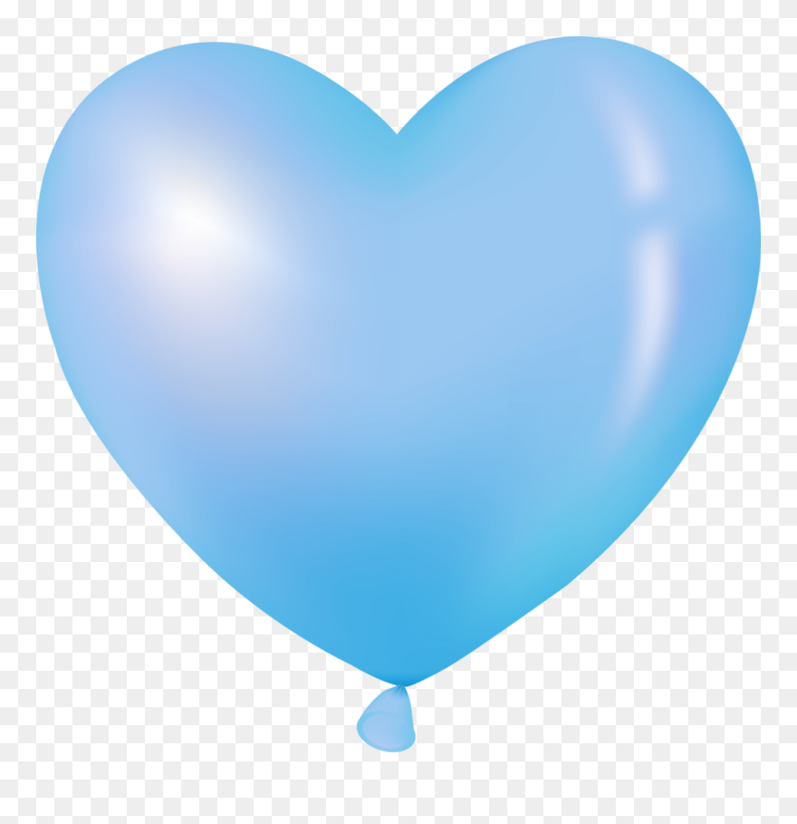 Heart Clipart Clipart Teal Blue - Heart Shaped Balloon Clipart - Png Download