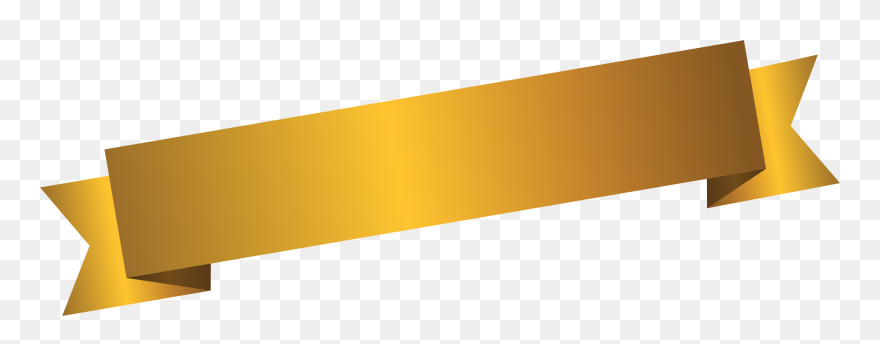Transparent Name Tag Clipart - Gold Ribbon Png