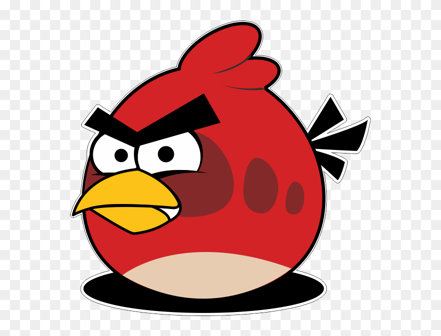 Red Angry Bird Vector Clipart