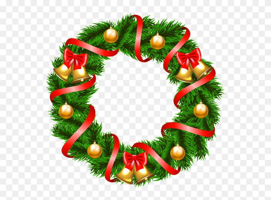 Fete Noel Couronnes - Clip Art Christmas Wreath - Png Download