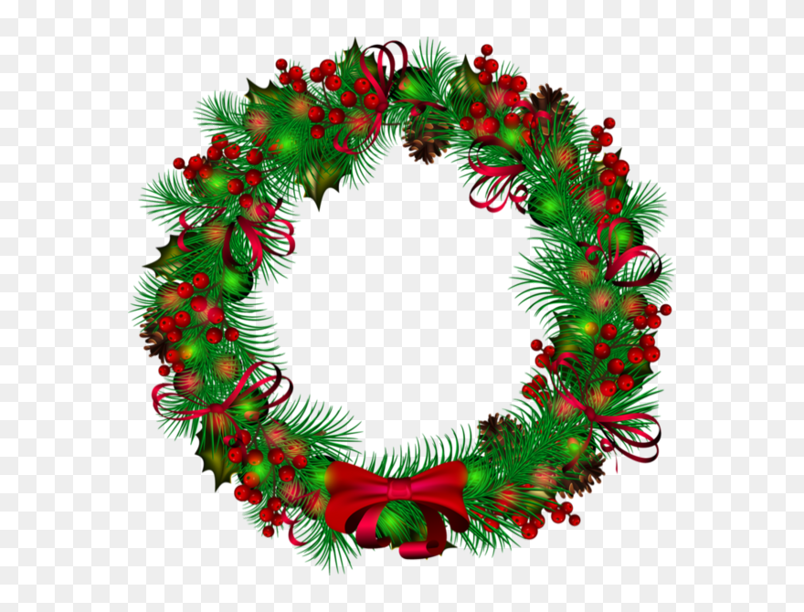 Clipart Christmas Wreath Png Transparent Png