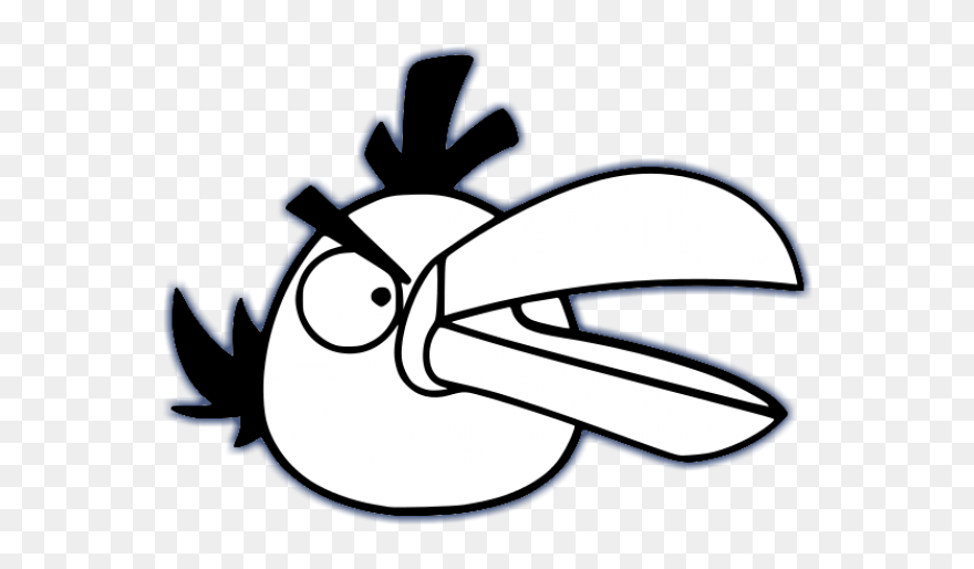 Angry Birds Black And White - Agry Birds Coloring Pages Clipart