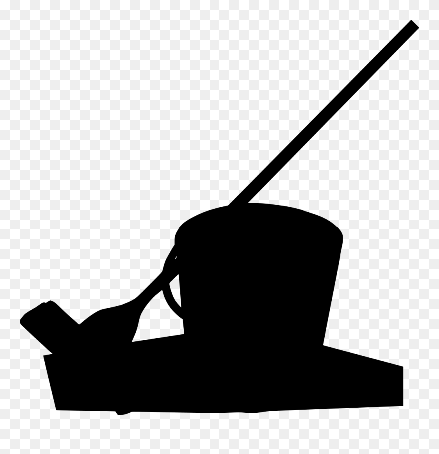 Mop And Bucket Silhouette Clipart