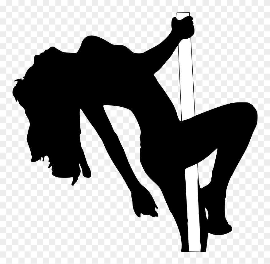 Pole Dancer Silhouette Clipart