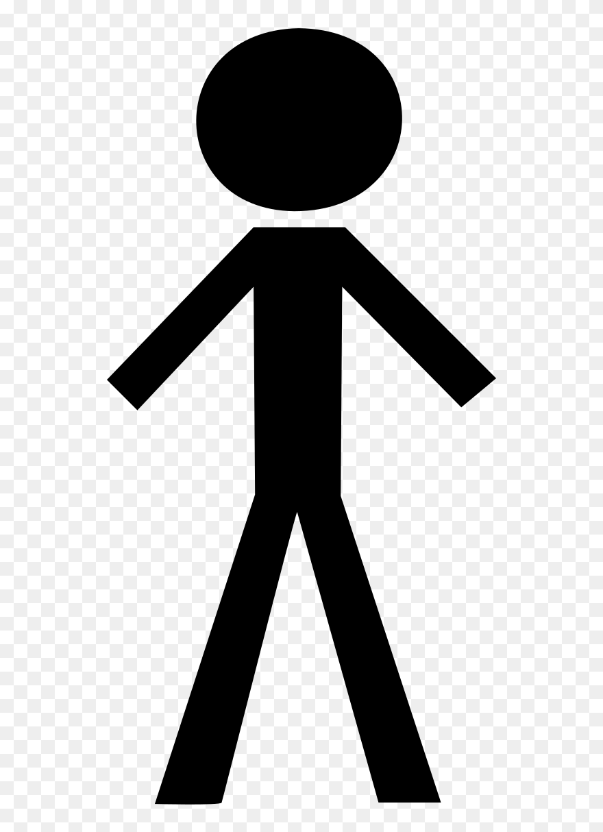 Stick Man Clipart Black And White - Png Download