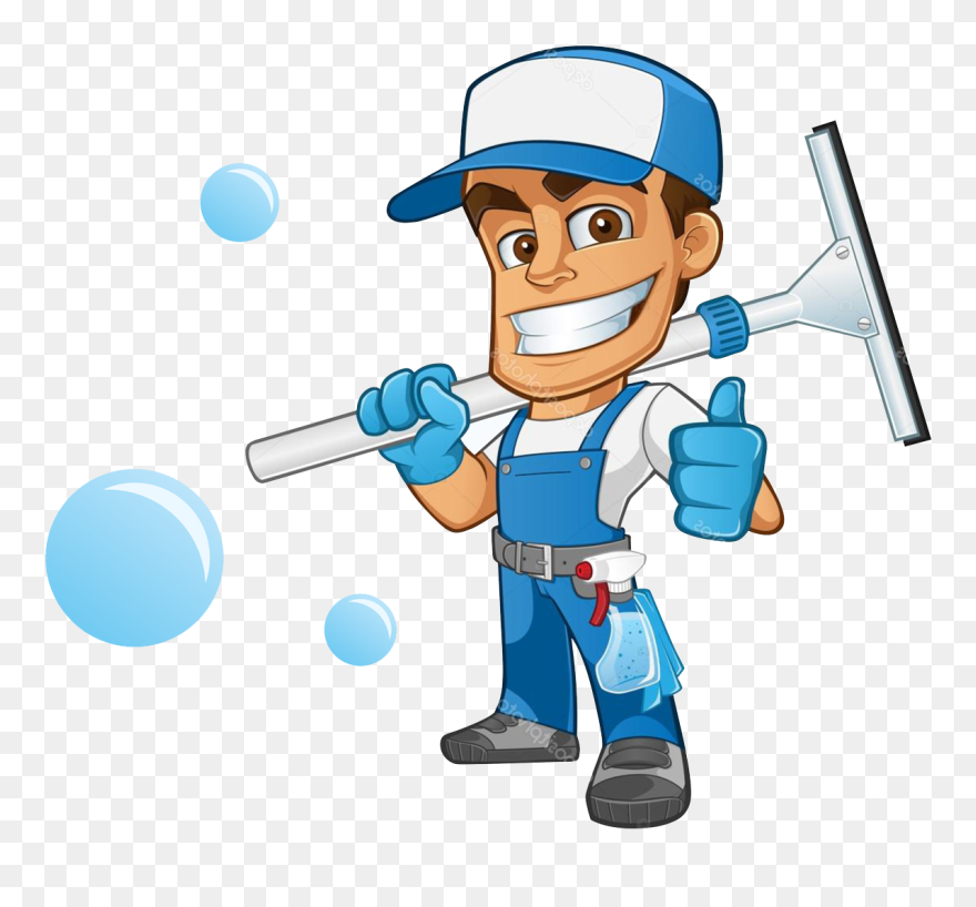 Palm Window Cleaning Llc - Man Window Cleaning Logo Clipart