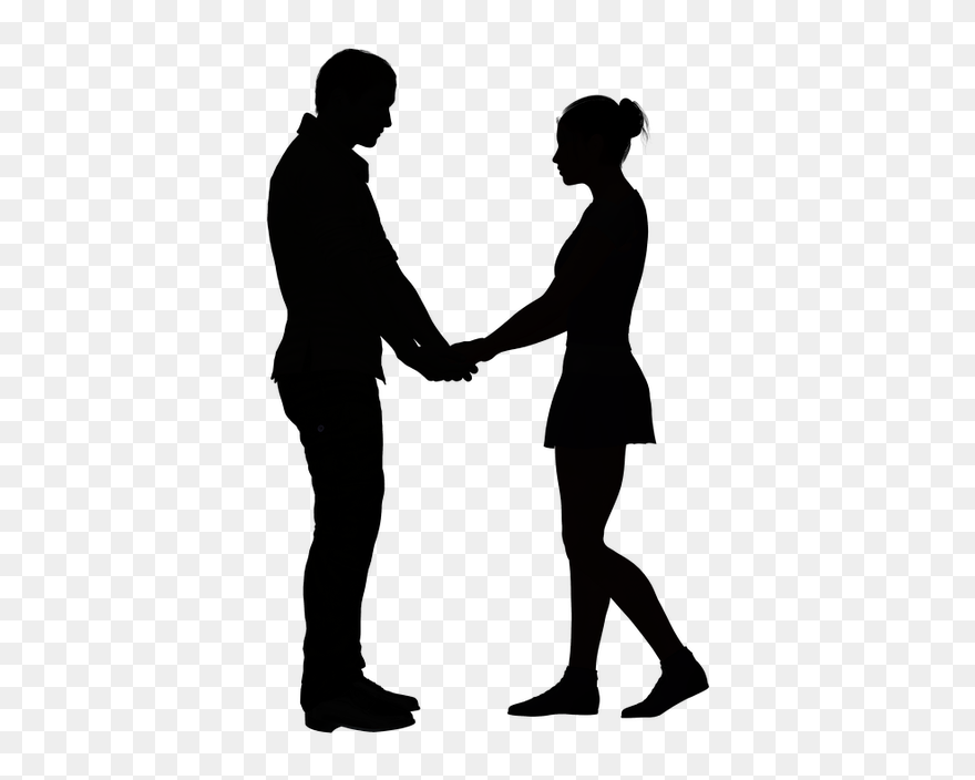 Clip Art Portable Network Graphics Image Silhouette - Man And Girl Silhouette - Png Download