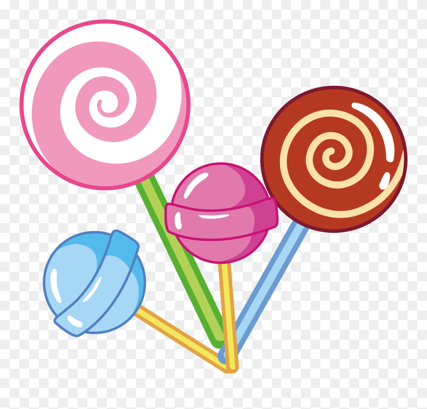 Lollipop Euclidean Vector Candy - Candies Clipart Png Transparent Png