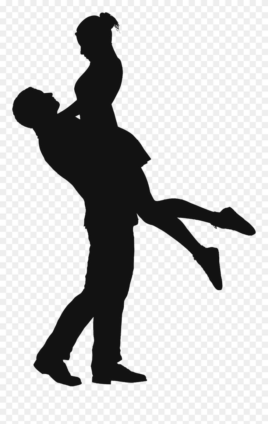 Silhouette Clip Art - Black Silhouette Couple Png Transparent Png