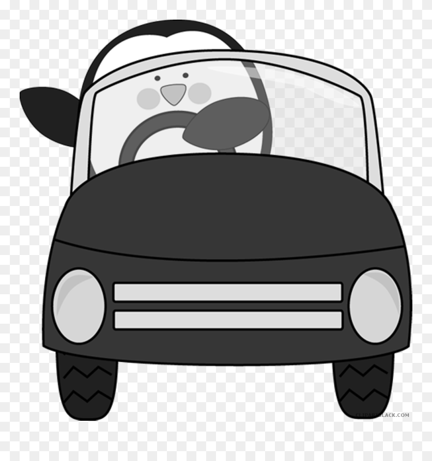 Family Car Clipart Black And White Clipart Library - Cartoon Front Car Png Transparent Png