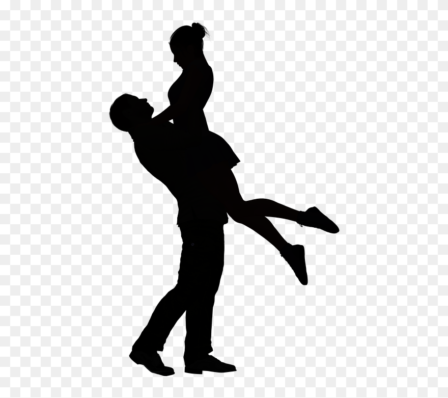 Silhouette Couple Clip Art - Black Silhouette Couple Png Transparent Png