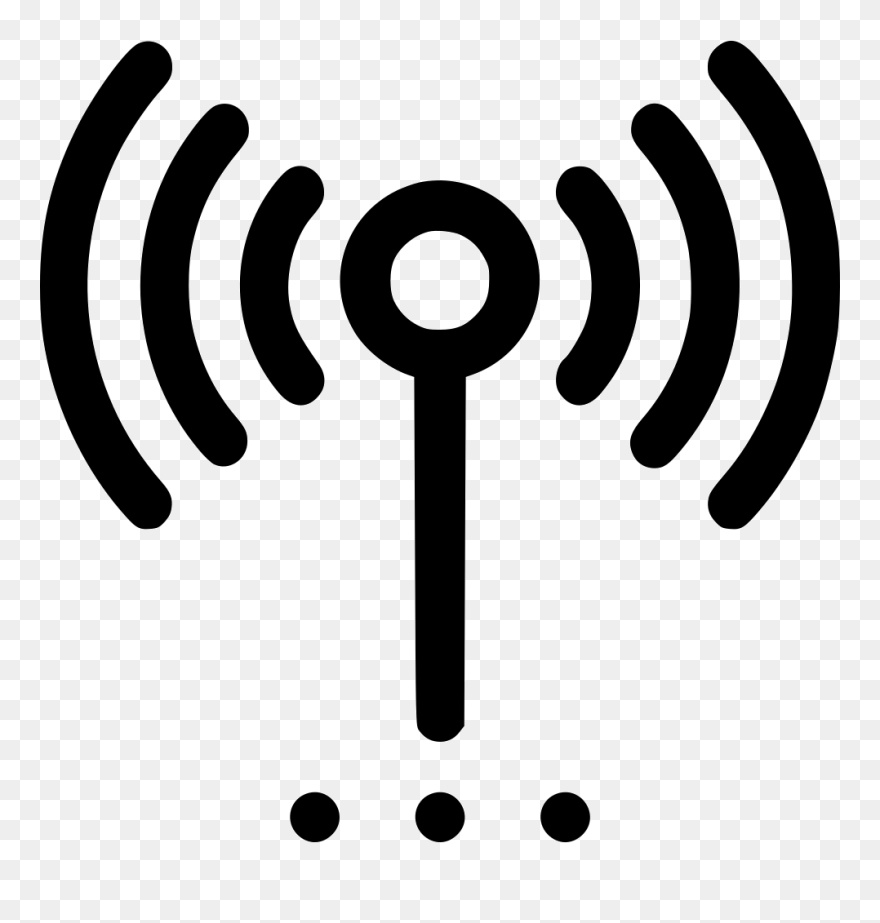 Transparent Wireless Signal Clipart - Blue Radio Wave Icon - Png Download
