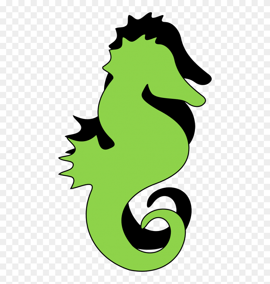 Seahorse Shadow Silhouette - Portable Network Graphics Clipart
