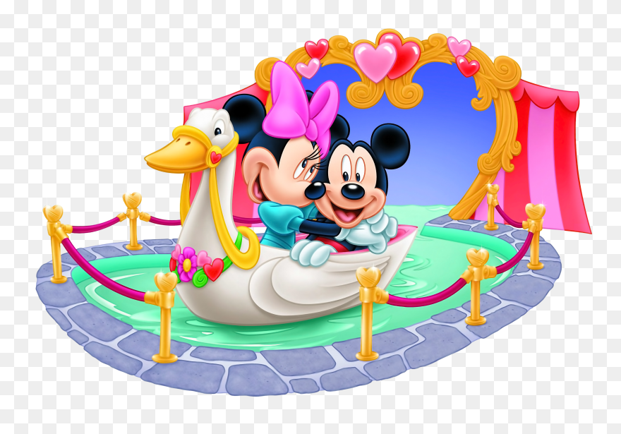 Birthday Cake Clipart Minnie - Minnie Mouse Love Mickey Mouse - Png Download