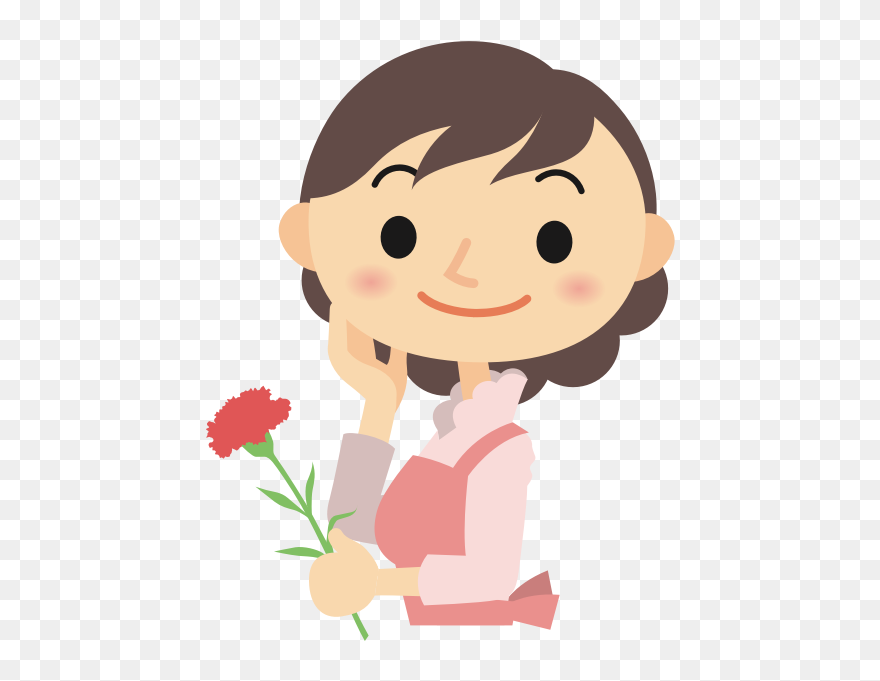 Girl With A Flower Cartoon - Sore Throat Images Cartoons Clipart