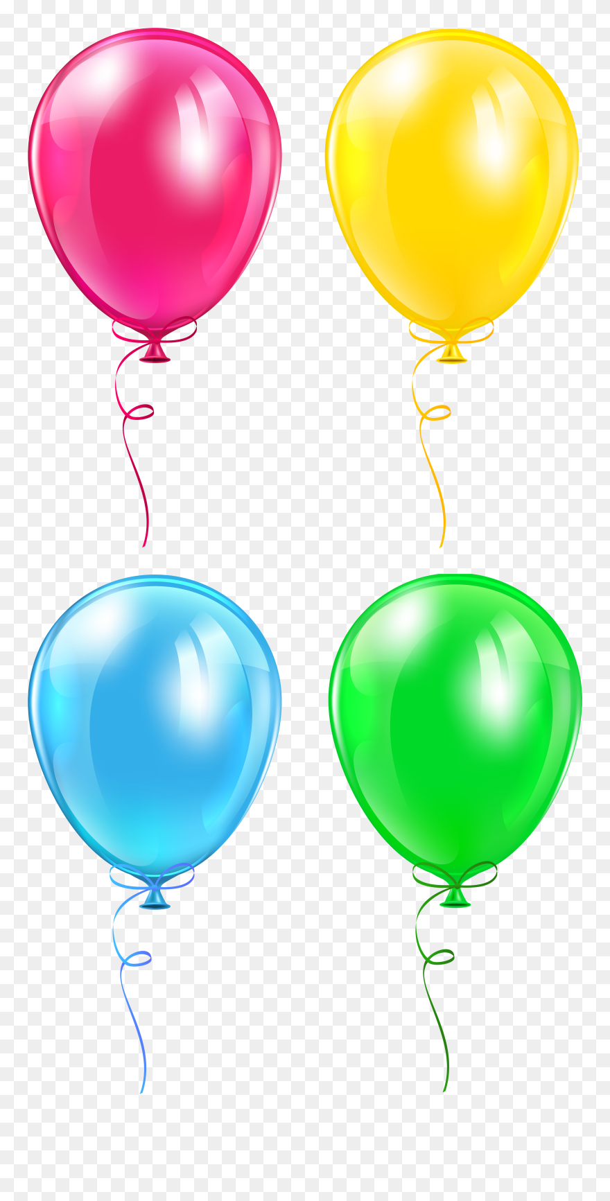 Balloon Red Green Yellow And Blue Clipart - Png Download