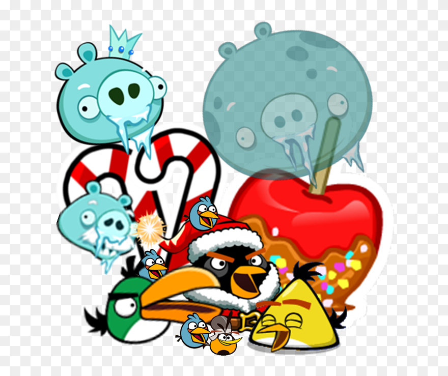 Christmas Singers Clipart Clip Library Stock Angry - Angry Birds Seasons Logo - Png Download