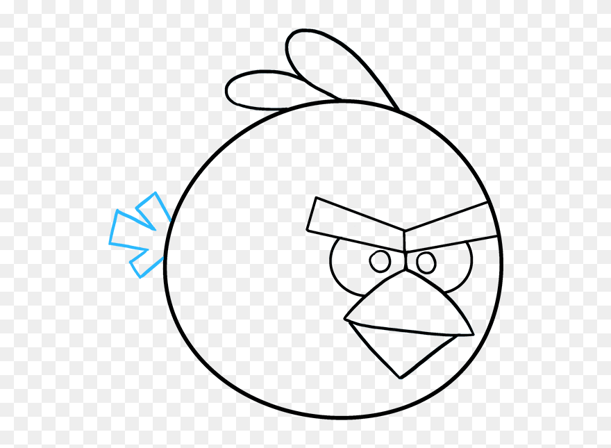 How To Draw Angry Birds - Easy Drawing Of Angry Bird Clipart