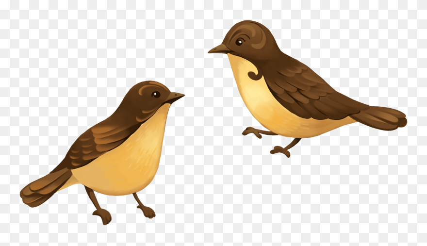 Two Birds Clipart - 2 Birds Clipart - Png Download