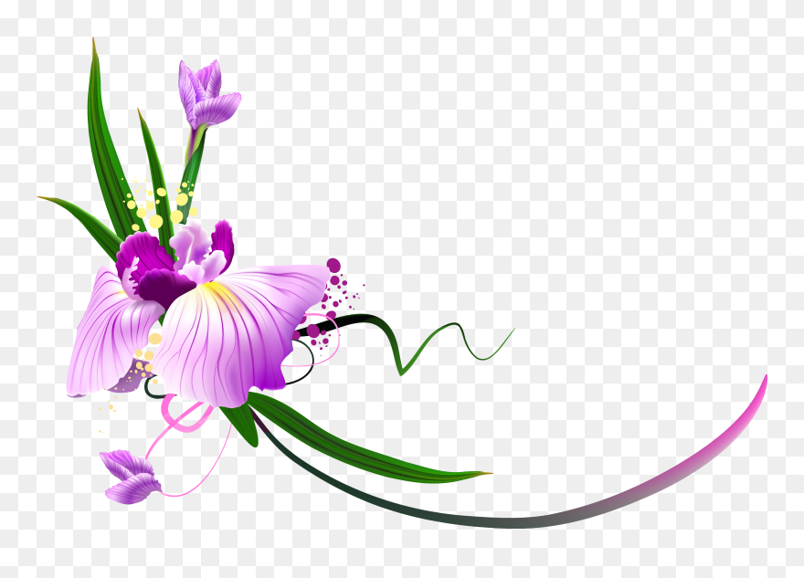 Purple Floral Decor Png - Sympathy Clipart Transparent Png