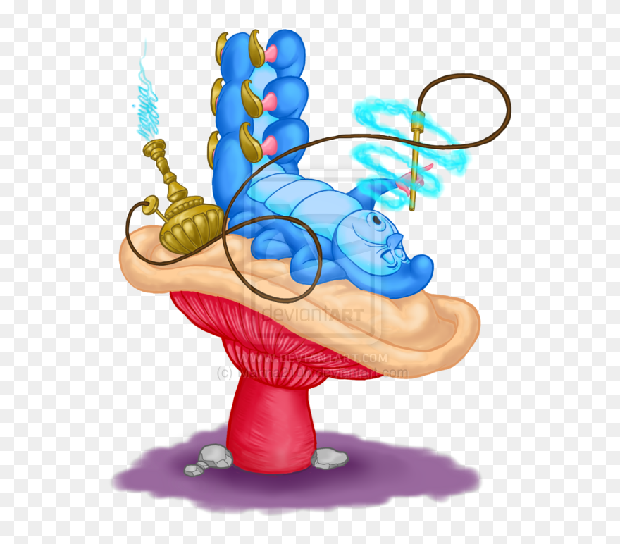 Cartoon Alice - Alice In Wonderland Characters Caterpillar Clipart