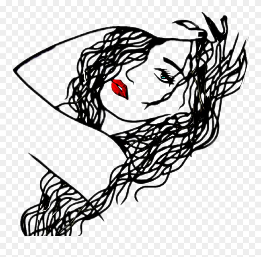 Transparent Lips Outline Png - Lehké Obrázky Na Kreslení Tužkou Clipart