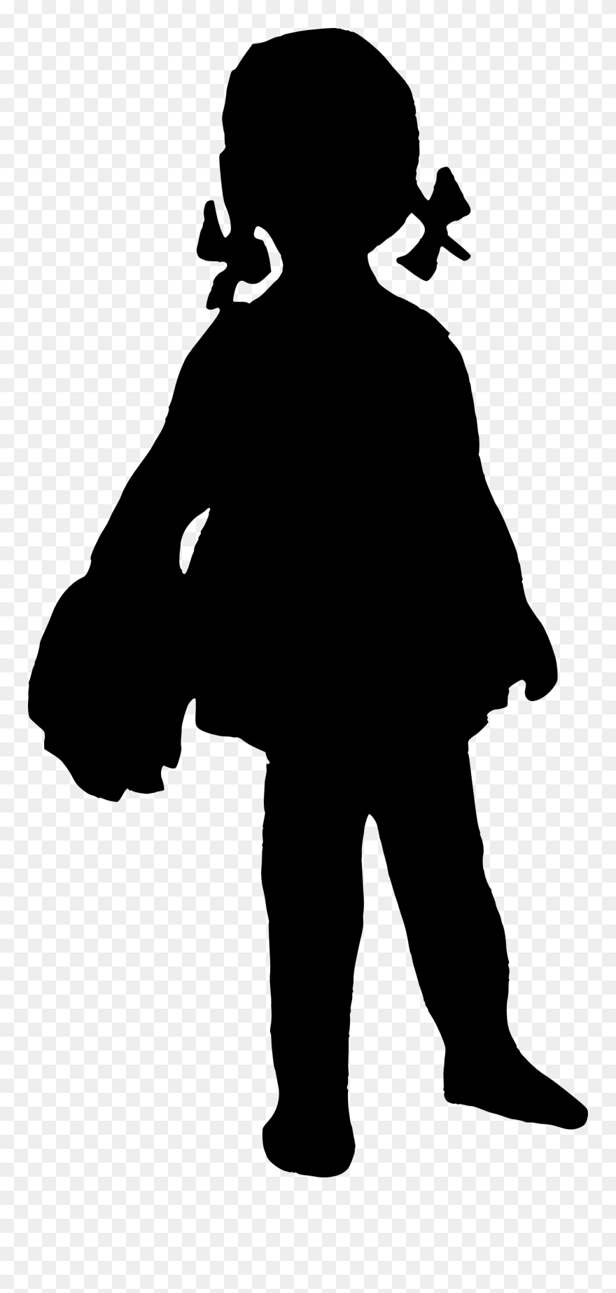 Transparent Little Girl Silhouette Png Clipart