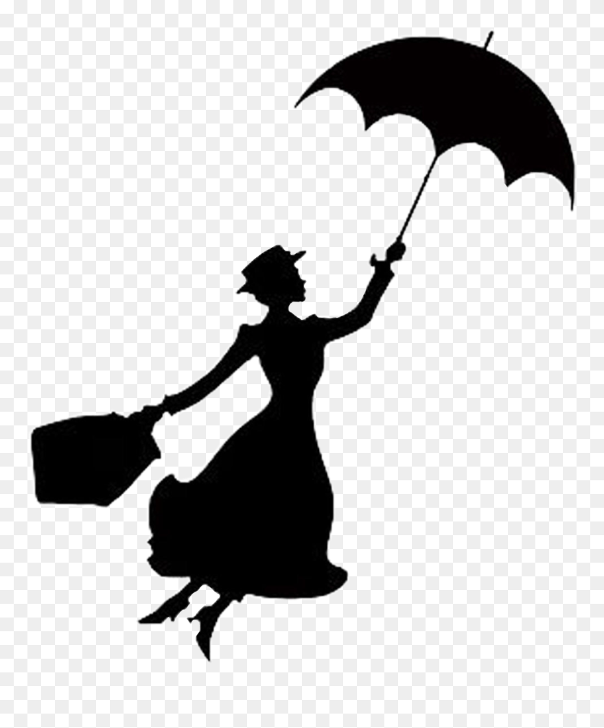 #sticker #magical #marypoppins #silhouette #shadow - Mary Poppins Sticker Clipart