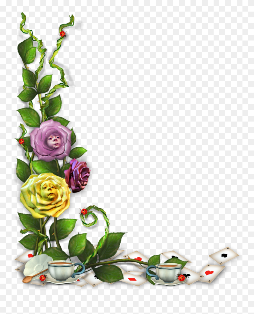 Frame Alice In Wonderland Border Clipart