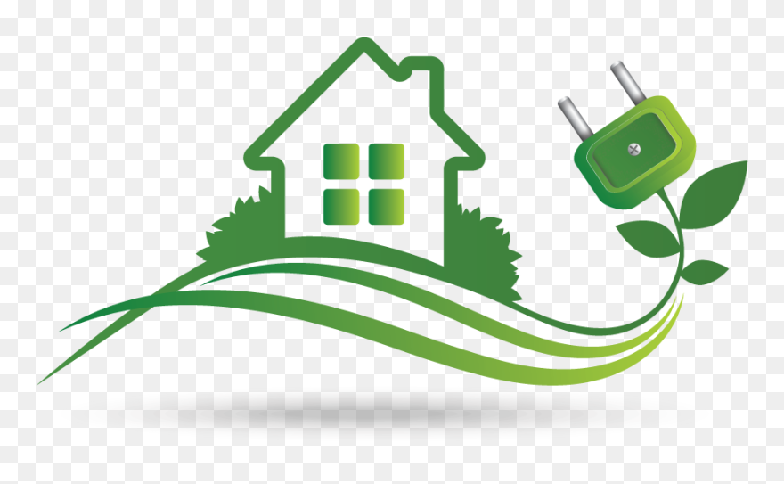 Electrical Eco House Logo Clipart