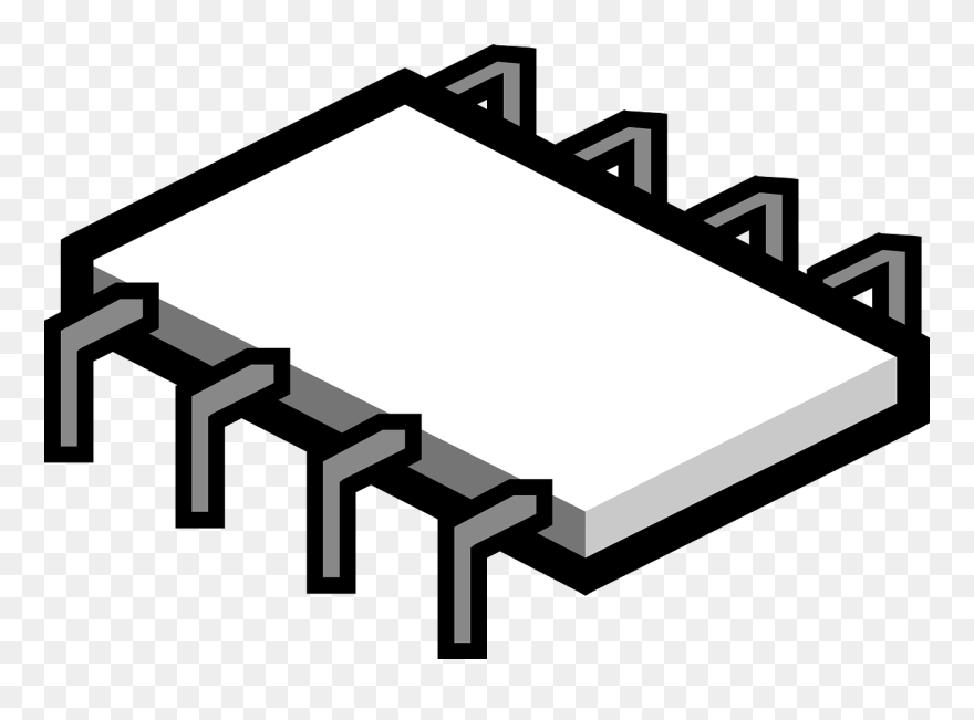 Transparent Cpu Clipart - Draw A Micro Chip - Png Download