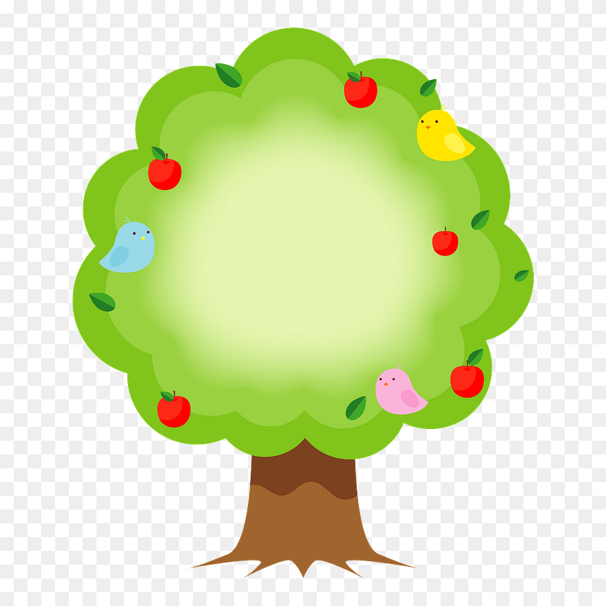 Tree Bird Apple Clipart - イラスト リンゴ の 木 - Png Download