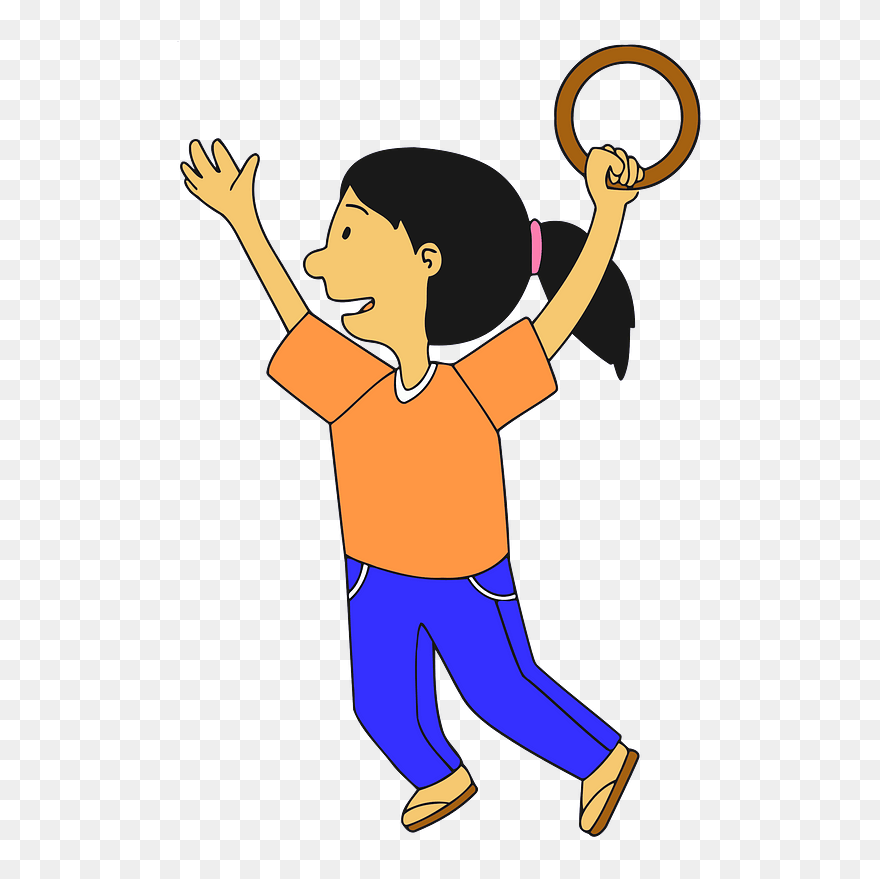 Girl Playing Outdoors Clipart - Apprendre En Jouant Maternelle - Png Download