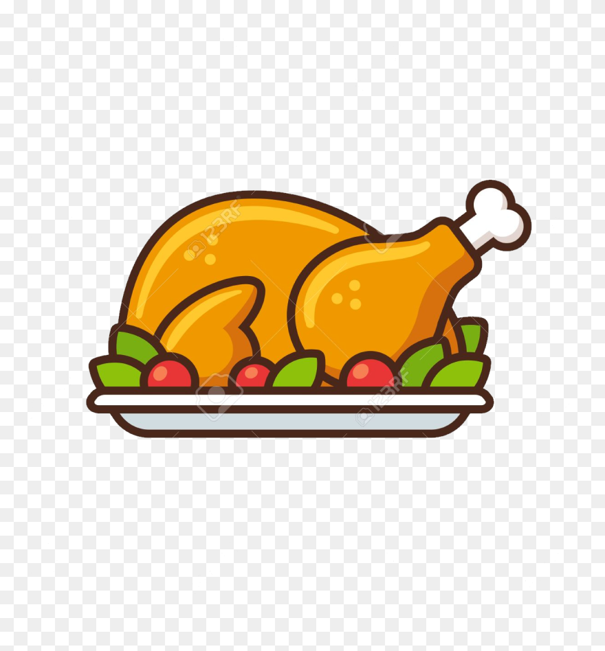 Roast Turkey Clip Art - Png Download