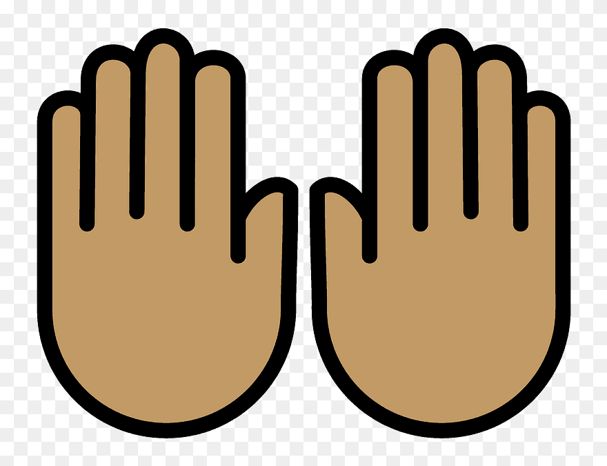 Raising Hands Emoji Clipart - Clip Art - Png Download