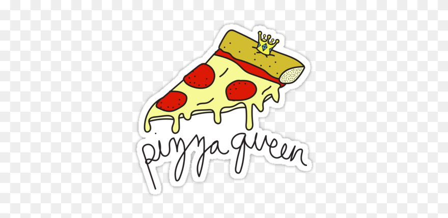 "pink Pizza Queen ♡♕ Meme - Stickers Tumblr Png Clipart