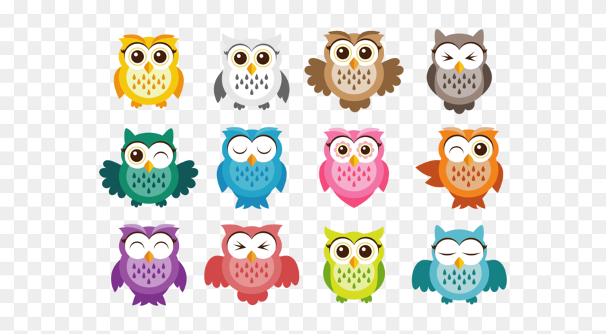 Cute Owl Vector Icons - Owl Cute Png Clipart