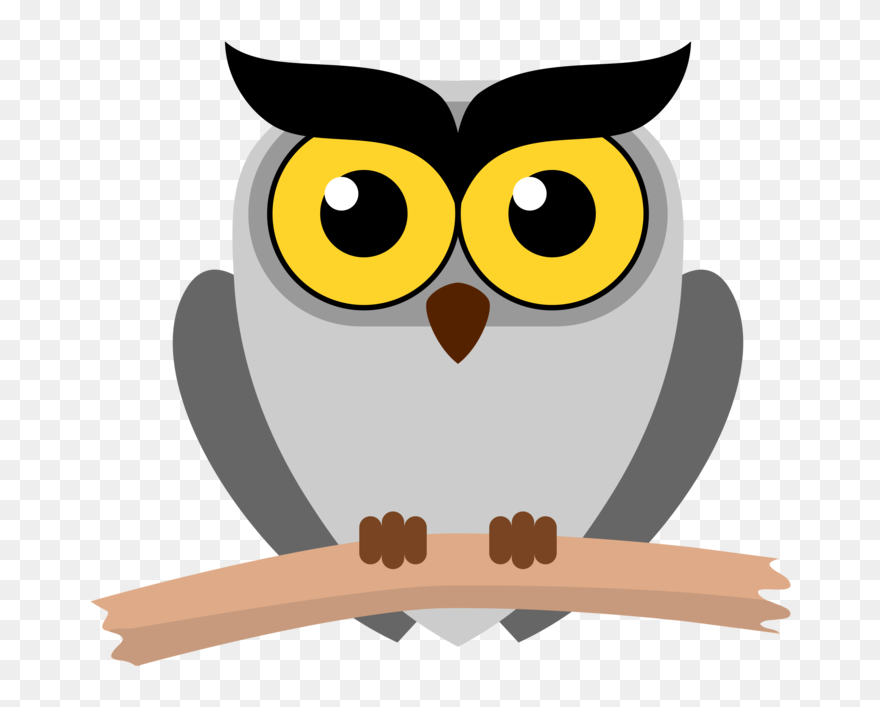 Owl,cartoon,snowy Owl - Owl Clip Art - Png Download
