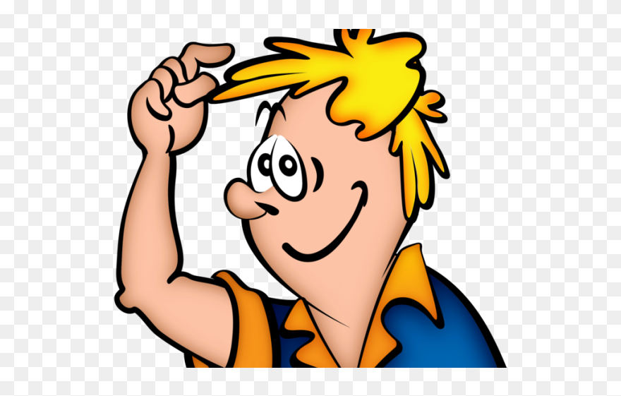 Hair Clipart Crazy - Man With Hat Clipart - Png Download