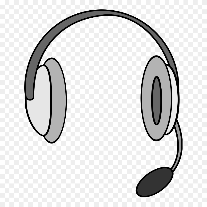 Free To Use Public Domain Appliances Clip Art - Headphone With Mic Clipart - Png Download
