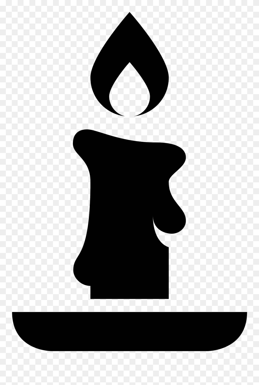 Candle Icon - Candle Sticker Black And White Clipart