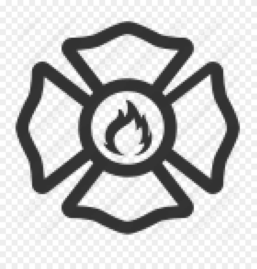 Firefighter Maltese Cross Fire Department Vector Graphics - Fire Fighter Logo Png Clipart