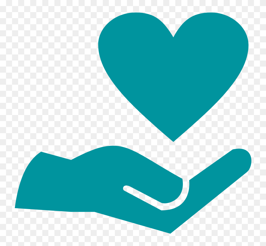 Icon Of Hand Holding Heart - Heart Clipart