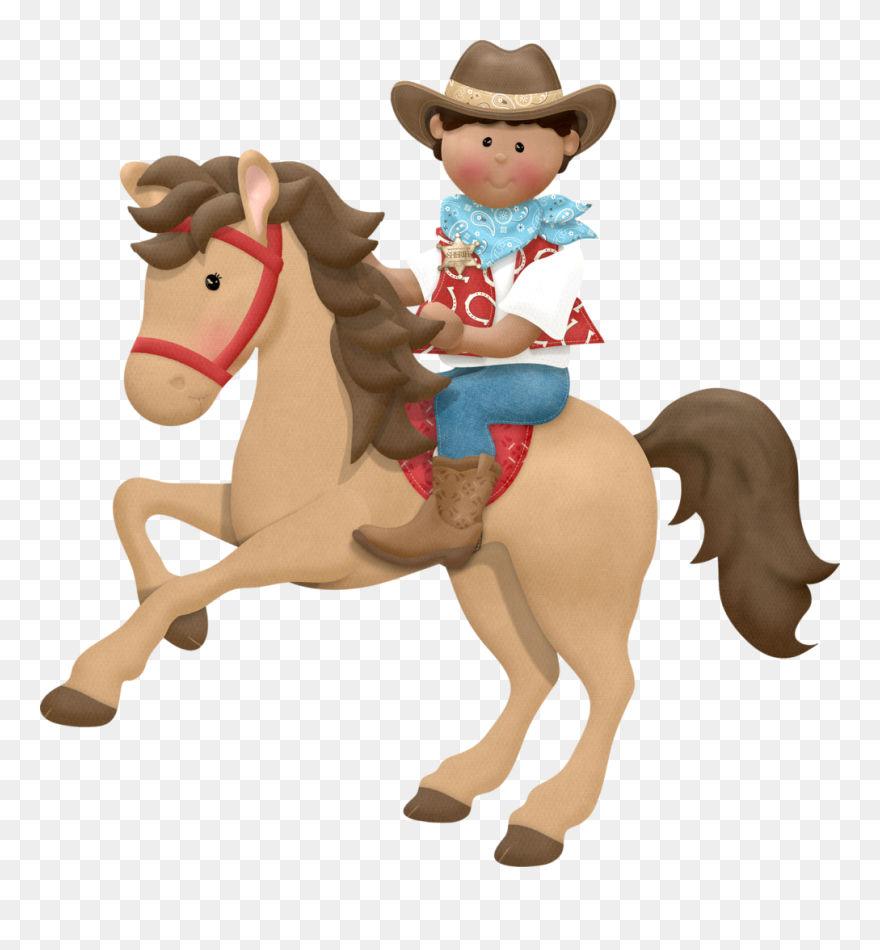 Cowboy E Cowgirl - Horse Back Riding Clipart - Png Download